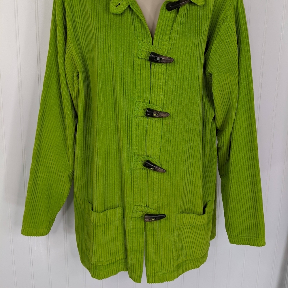 Willow Toggle Button Down Corduroy Jacket Sz M - image 3